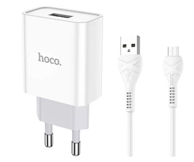 Зарядное устройство Hoco C81A (micro-USB), белый 3136 - фото 567684