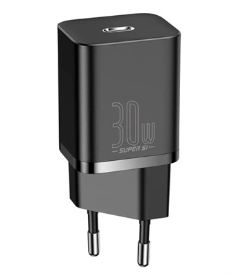 Зарядное устройство Baseus Super Si Quick Charger 1C 30W EU, чёрный 3202 - фото 567751