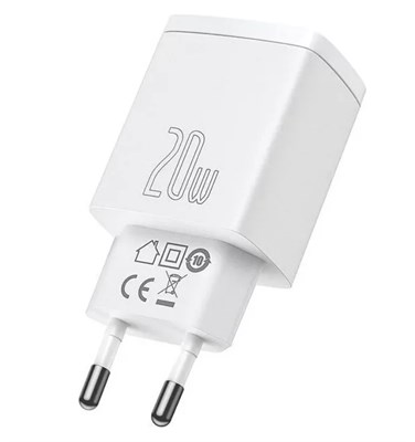 Зарядное устройство Baseus Compact Quick Charger 20W EU, белый 3203 - фото 567752
