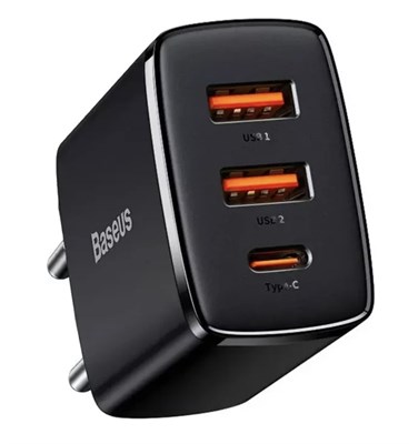 Зарядное устройство Baseus Compact Quick Charger 30W EU, чёрный 3205 - фото 567754