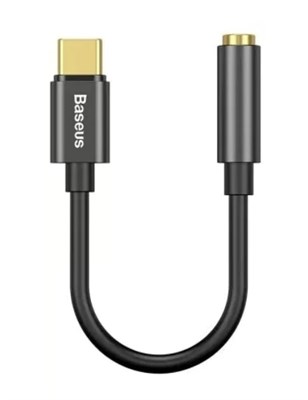 Переходник Baseus L54 Type-C to 3.5mm, чёрный 3304 - фото 567854