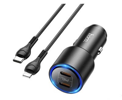 Автомобильное зарядное устройство Hoco NZ3 Clear way 40W, черный 3340 - фото 567920