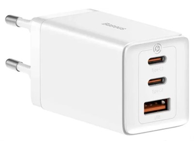 Зарядное устройство Baseus GaN5 Pro Fast Charger 65W, белый 3349 - фото 567930