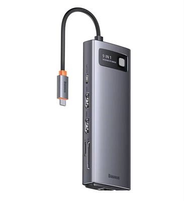 USB-концентратор Baseus Starjoy 9-in-1 Hub Adapter, серебристый 3404 - фото 568040
