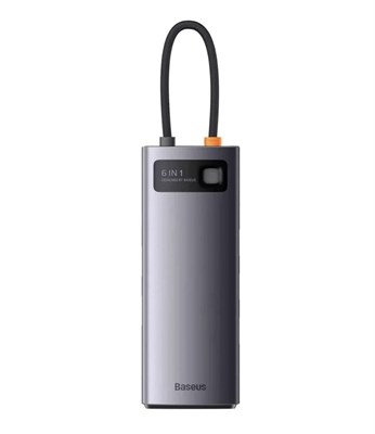 USB-концентратор Baseus StarJoy 6-Port Type-C HUB Adapter WKWG080013, серебристый 3406 - фото 568045