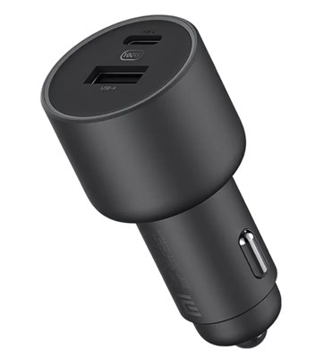 Автомобильное зарядное устройство Xiaomi Car Charge 1A1C 100W, черный 3412 - фото 568063