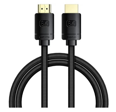 Кабель Baseus High Definition Series HDMI 8K to HDMI 8K Adapter Cable 1м, черный 3450 - фото 568137