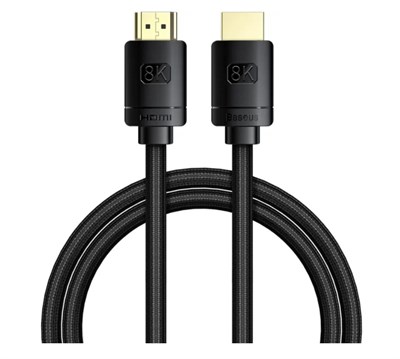 Кабель Baseus High Definition Series HDMI 8K to HDMI 8K Adapter Cable 2м, черный 3452 - фото 568142