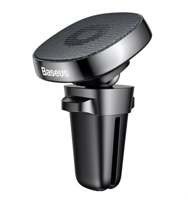 Автомобильный держатель Baseus Privity Series Pro Air outlet Magnet Bracket leather SUMQ-PR01, серый 3475 - фото 568181