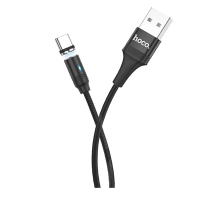 Кабель Hoco U76 USB на Type-C магнитный 3A 1.2м, черный 3493 - фото 568215