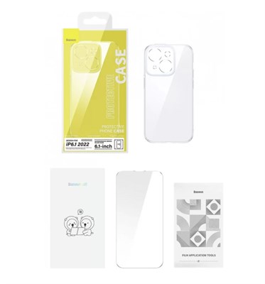 Чехол и защитное стекло Baseus SuperCeramic Series Glass ARCJ000102 для iPhone 14 Pro 3515 - фото 568240