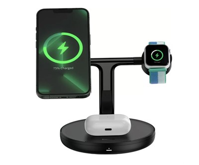 Беспроводное зарядное устройство Baseus Wireless Charger Swan 3-in-1 20W WXTE000101, черный 3854 - фото 568711