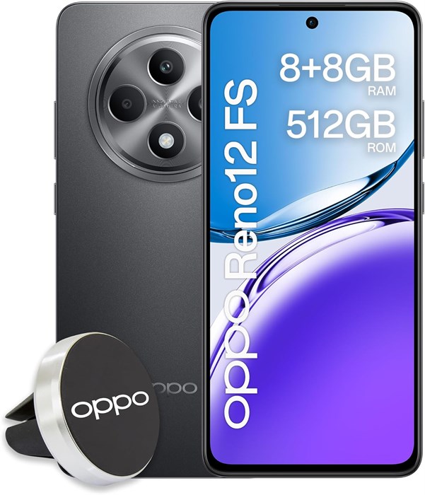 OPPO Reno12 FS 4G Dual SIM | 512 ГБ + 8 ГБ ОЗУ | Snapdragon 685 | Тройная камера 50 Мп с ИИ | 6,67-дюймовый AMOLED-дисплей с частотой обновления 120 Гц | Аккумулятор 5000 мА·ч | Быстрая зарядка 45 Вт | Android 14 (матово-серый) 1000012358 - фото 570001
