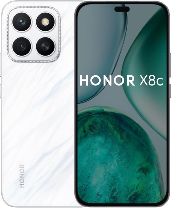 HONOR X8c 8 ГБ ОЗУ 256 ГБ Две SIM-карты Moonlight White 4G — версия для Ближнего Востока 1000012367 - фото 570088