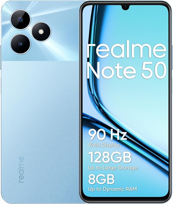 Realme Note 50 DUAL SIM 128 ГБ ПЗУ + 4 ГБ ОЗУ (ТОЛЬКО GSM | БЕЗ CDMA) Разблокированный на заводе 4G/LTE смартфон (голубой) — международная версия 1000012591 - фото 570244