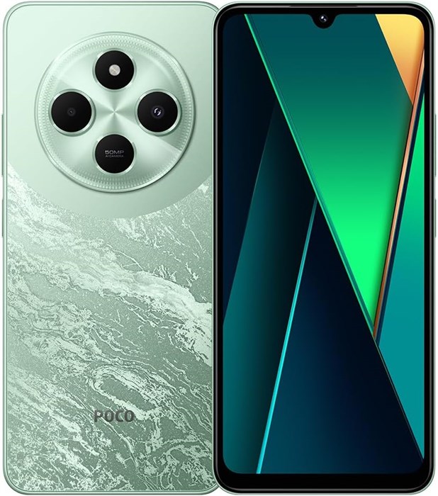Xiaomi POCO c75 Mobile, зеленый (8 ГБ ОЗУ + 256 ГБ) | Восьмиядерный процессор MediaTek Helio G81 | Дисплей 6,88 дюйма с частотой обновления 120 Гц | Двойная камера с искусственным интеллектом 50 Мп + фронтальная камера 13 Мп 1000012592 - фото 570309