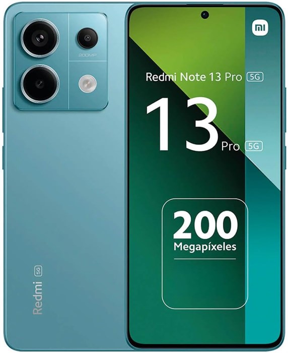 Смартфон Redmi Note 13 Pro 5G, 8 ГБ ОЗУ, 256 ГБ встроенной памяти, камера 200 МП, 6,67-дюймовый дисплей AMOLED с частотой обновления 120 Гц, быстрая зарядка 67 Вт, поддержка двух SIM-карт (цвет Ocean Teal) 1000012540 - фото 570451