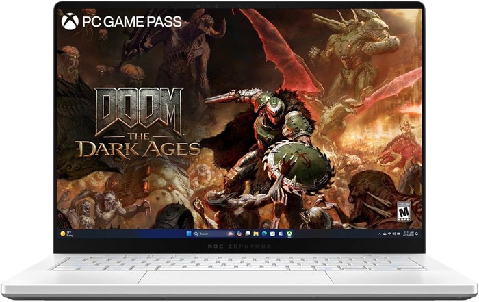 Ноутбук ASUS ROG Zephyrus G14 с 14-дюймовым 3K OLED-дисплеем, процессором Ryzen 9 270, 16 ГБ ОЗУ, твердотельным накопителем на 1 ТБ, видеокартой GeForce RTX 5060 на 8 ГБ, Windows 11 Домашняя/Английский язык/Платиновый белый 1000014756 - фото 570793