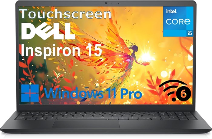 Ноутбук Dell Inspiron с сенсорным экраном FHD 15,6 дюйма, 10-ядерным процессором Intel i5-1334U 13-го поколения (Beat i7-1250U), 32 ГБ оперативной памяти DDR4, твердотельным накопителем PCIe на 1 ТБ, Wi-Fi 6, Bluetooth, Type-C, HDMI, черный, Windows 11 Pr 1000014771 - фото 570978