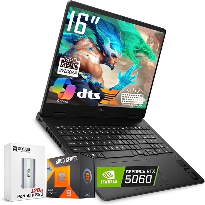 Игровой ноутбук HP OMEN 16 с дисплеем FHD 144 Гц, AMD Ryzen 9 8940HX, NVIDIA RTX 5060 8 ГБ, Windows 11, черный (коврик для мыши Consumix + Office 365) (Windows 11 Домашняя | Ryzen 9 8940HX, 32 ГБ ОЗУ + 2 ТБ SSD) 1000010550 - фото 571226