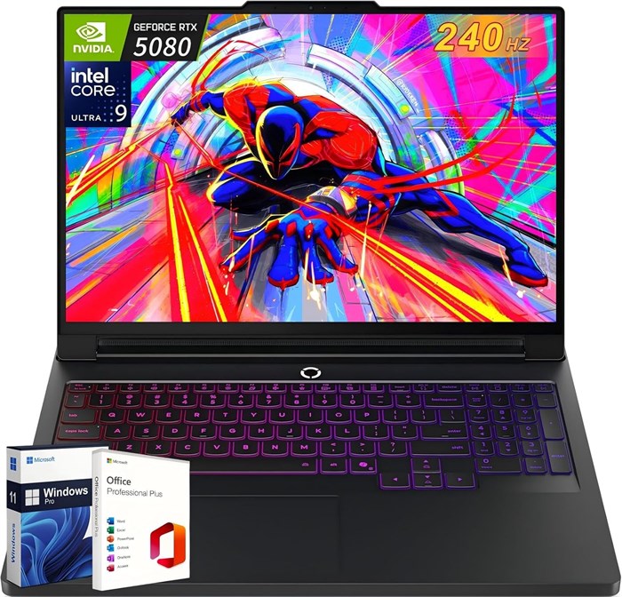 Игровой ноутбук Lenovo Legion Pro 7i Gen 10, 16 дюймов, 2025 г., Intel Ultra 9 275HX (до 5,4 ГГц), GeForce RTX 5080 16 ГБ, 32 ГБ DDR5, SSD на 1 ТБ, 16-дюймовый OLED-дисплей с частотой 240 Гц, поклавишная RGB-подсветка, Wi-Fi 7, пожизненная подписка Office 1000014798 - фото 571448