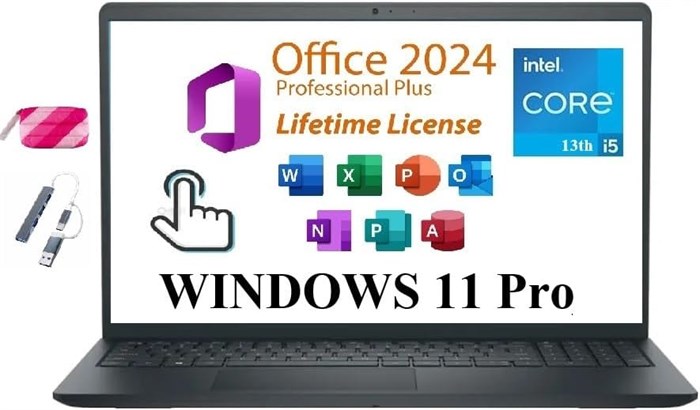 Бизнес-ноутбук Dell Inspiron 15 3530, 15,6-дюймовый сенсорный экран FHD, процессор Intel Core i5-1334U, 32 ГБ ОЗУ, твердотельный накопитель на 1 ТБ, пожизненная подписка на Microsoft Office 2024, веб-камера, HDMI, Wi-Fi 6, Windows 11 Pro, черный комплект 1000014843 - фото 572292