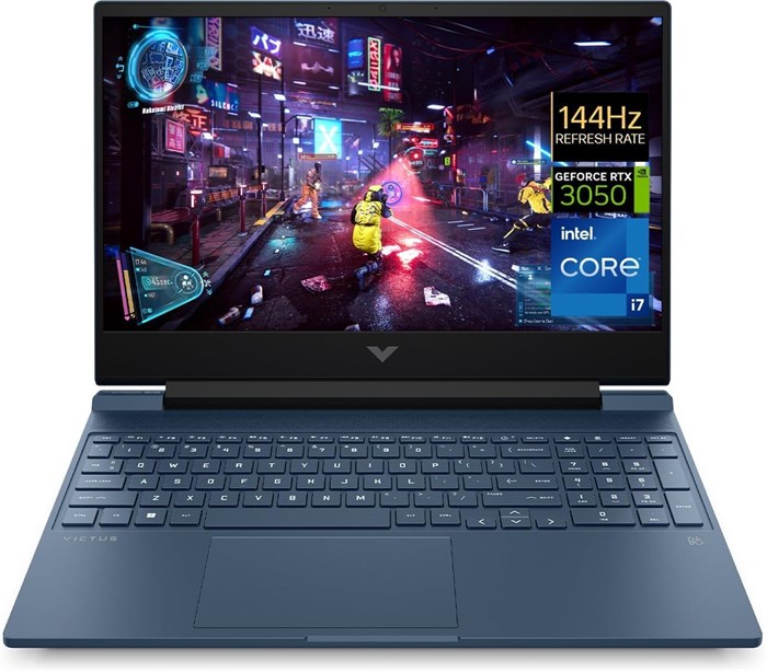 Ноутбук Victus Gaming 15-fa1072ne, 15,6-дюймовый FHD-дисплей с частотой 144 Гц, процессор Intel® Core™ i7-13700H 13-го поколения, 16 ГБ оперативной памяти DDR4, SSD-накопитель на 512 ГБ, видеокарта NVIDIA® GeForce RTX™ 3050 6 ГБ, Windows 11, Performance B 1000003109 - фото 572347