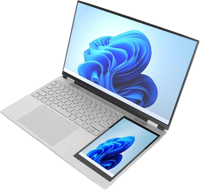Ноутбук Luqeeg 15,6 дюйма с двумя экранами, разрешением 1920x1080 HD, объемом 16 ГБ, разблокированным отпечатком пальца, процессором N5105 и процессором Astylus, поддерживает систему 10/11 (16 ГБ + 1 ТБ) 1000014877 - фото 572753