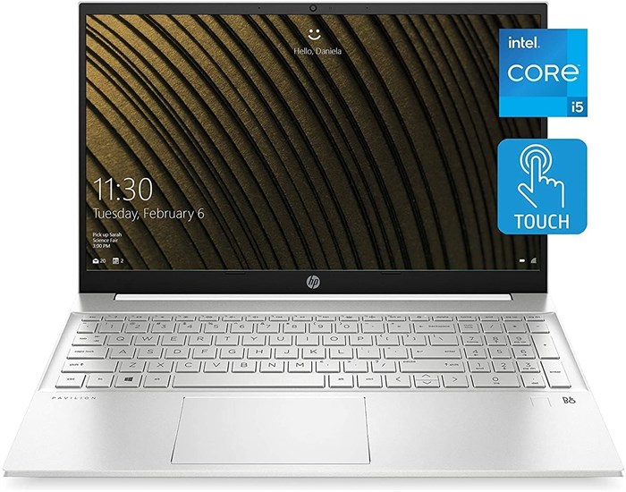 Ноутбук HP 15 Pavilion — процессор Intel Core i5-1235U 12-го поколения (10 ядер), сенсорный экран FHD IPS 1080p диагональю 15,6 дюйма, Windows 11, ОЗУ 16 ГБ, твердотельный накопитель PCIe емкостью 1 ТБ, Wi-Fi 6, порт Type-C, веб-камера, коврик для мыши, с 1000014893 - фото 572936