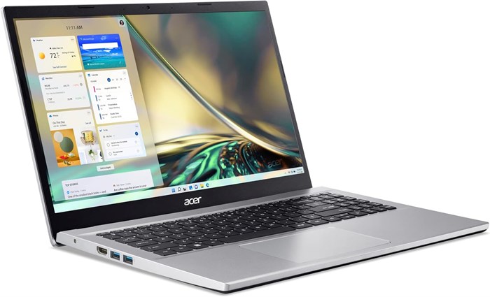Ноутбук Acer Aspire 3 A315 с процессором Intel Core i5-1235U 12-го поколения (10 ядер, до 4,40 ГГц), 8 ГБ оперативной памяти DDR4, SSD-накопителем 512 ГБ, графикой Intel Iris XE, 15,6-дюймовым дисплеем ComfyView IPS FHD, Windows 11 Home, серебристый 1000003420 - фото 573116