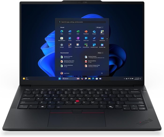 Ноутбук Lenovo ThinkPad E14 Gen 7 для бизнеса, 14-дюймовый дисплей WUXGA, процессор Intel Core Ultra 7 255H, 16 ГБ оперативной памяти DDR5, твердотельный накопитель на 512 ГБ, графический процессор Intel Arc 140T, клавиатура с подсветкой, сканер отпечатко 1000010698 - фото 573943