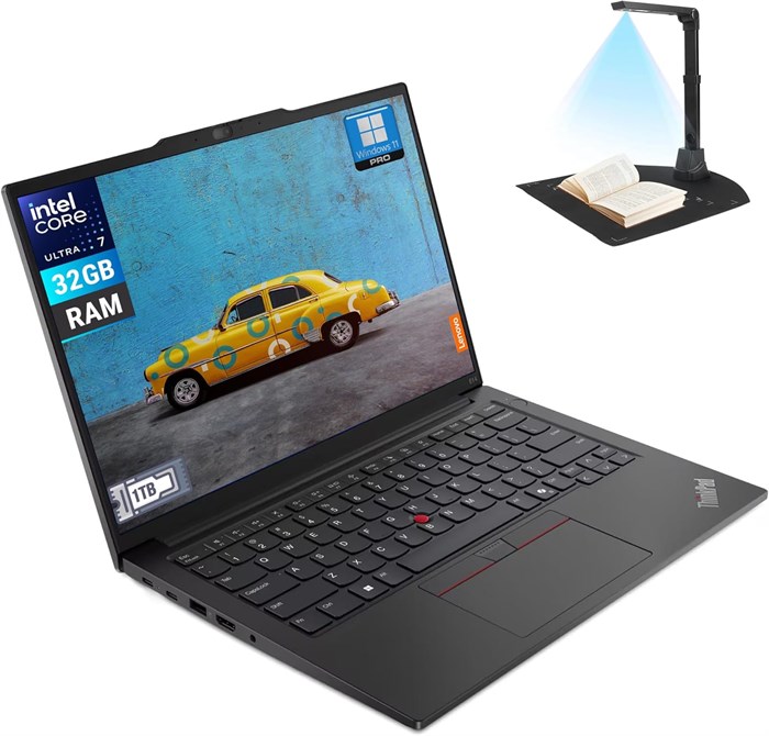 Ноутбук Lenovo Business Laptop E14 Gen 6 — БЕСПЛАТНЫЙ портативный сканер документов | Intel Ultra 7-155U, 32 ГБ ОЗУ — SSD на 1 ТБ, Windows 11 Pro 1000010780 - фото 574453