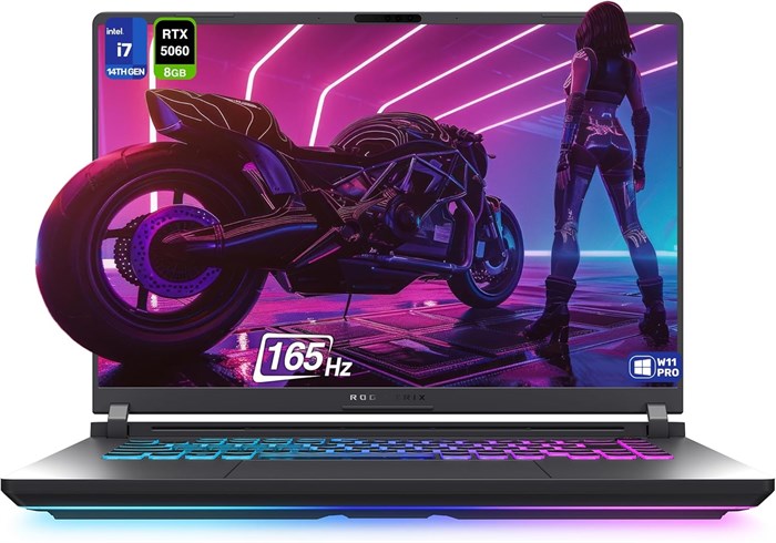 Игровой ноутбук ASUS ROG Strix G16, процессор Intel i7-14650HX, 32 ГБ оперативной памяти DDR5, твердотельный накопитель PCIe на 2 ТБ, дисплей 16 дюймов FHD+ (1920 x 1200), видеокарта Nvidia G-Force RTX 5060, клавиатура с 4-зонной RGB-подсветкой, корпус W1 1000015028 - фото 574750