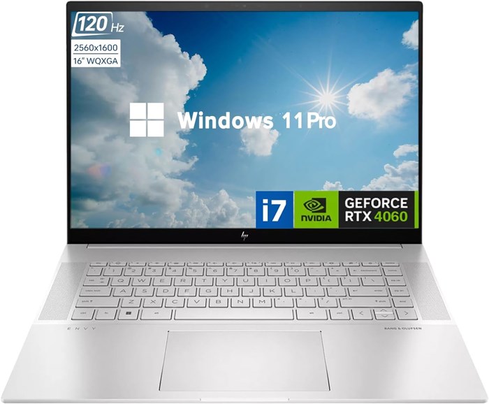 Бизнес-ноутбук HP Envy i7 4060, 16-дюймовый сенсорный экран WQXGA с частотой 120 Гц, процессор Intel Core i7-13700H, видеокарта GeForce RTX 4060, 64 ГБ оперативной памяти DDR5, твердотельный накопитель PCIe M.2 на 2 ТБ, Wi-Fi 6, Windows 11 Pro, серебристы 1000003258 - фото 574831