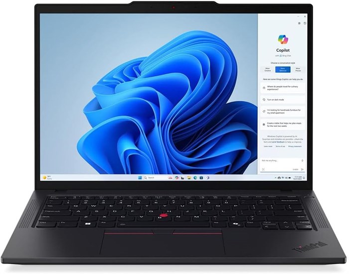 Ноутбук Lenovo ThinkPad T14 Gen 5 21ML008NUS с сенсорным экраном 14 дюймов, WUXGA, процессор Intel Core Ultra 7 165U, технология vPro, 32 ГБ оперативной памяти, твердотельный накопитель на 512 ГБ, английская клавиатура, черный цвет 1000003520 - фото 575055