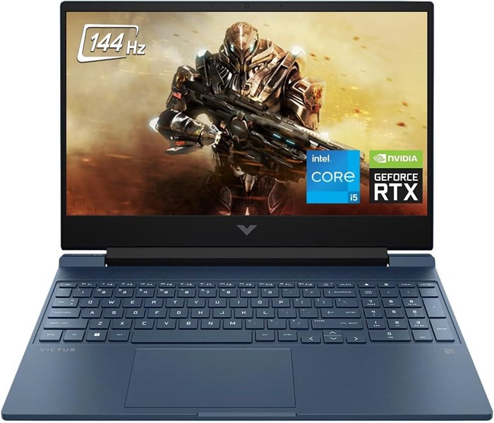 HP — игровой ноутбук Victus 15,6 дюйма Full HD 144 Гц — процессор Intel Core i5-12450H 12-го поколения — 16 ГБ памяти — твердотельный накопитель NVIDIA GeForce RTX 3050-1 ТБ — клавиатура с подсветкой — Windows 11 — Blue Performance 1000003161 - фото 575441