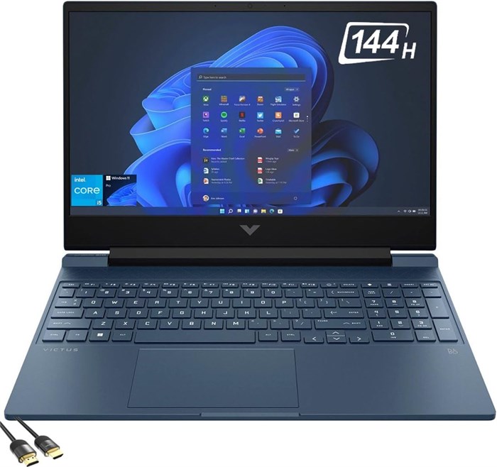 Игровой ноутбук HP Victus, 16-дюймовый дисплей FHD IPS с частотой 144 Гц, Intel Core i5-14450Hx 14-го поколения (до 4,60 ГГц), видеокарта GeForce RTX 3050 6 ГБ, 32 ГБ ОЗУ, твердотельный накопитель NVMe объёмом 1 ТБ, клавиатура с подсветкой, Wi-Fi 6, PDG H 1000011029 - фото 575565