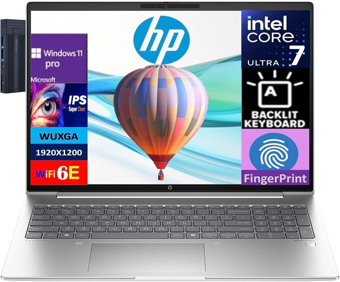 Ноутбук HP ProBook 460 G11 с 16-дюймовым IPS-дисплеем WUXGA WLED, процессором Intel Core Ultra 7 155U, 16 ГБ ОЗУ, SSD-накопителем на 1 ТБ, клавиатурой с подсветкой, сканером отпечатков пальцев, Wi-Fi 6E, Bluetooth 5.3, Windows 11 Pro, цвет Pike Silver 1000015120 - фото 575884