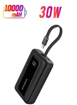 Zolo Power Bank, портативное зарядное устройство с высокой скоростью 10 000 мА·ч и мощностью 30 Вт со встроенным кабелем USB-C, аккумулятор для iPhone 16/16 Plus/16 Pro/16 Pro Max/15 Series, Galaxy и других устройств (черный, 10 000 мА·ч) 1000016737 Zolo Power Bank, портативное зарядное устройство с высокой скоростью 10 000 мА·ч и мощностью 30 Вт со встроенным кабелем USB-C, аккумулятор для iPhone 16/16 Plus/16 Pro/16 Pro Max/15 Series, Galaxy и других устройств (черный, 10 000 мА·ч) 1000016737