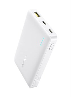 Портативный тонкий внешний аккумулятор — быстрая зарядка USB-C PD мощностью 22,5 Вт со светодиодным индикатором, два выхода USB-C и USB-A, легкий вес, одобрен для использования авиалиниями, совместим с iPhone, Samsung, Xiaomi, Realme, Huawei, iPad, Pixel 1000016774