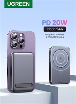 Внешний аккумулятор Magsafe 10000 мАч, 10000 мАч, 15 Вт, с подставкой, беспроводное портативное зарядное устройство с портом USBC PD 20 Вт, 225 Вт QC, 30 портов, быстрая зарядка для аккумулятора MagSafe iPhone 16 Pro Max 15 14 13 12 1000016802