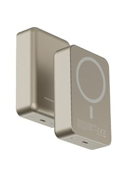 Внешний аккумулятор ёмкостью 20000 мА·ч, совместимый с MagSafe, быстрая зарядка PD 20 Вт, беспроводная выходная мощность 15 Вт, одновременная зарядка, компактный дизайн и портативность в титановом корпусе 1000016867