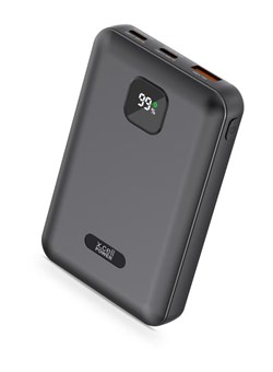 Внешний аккумулятор Xcell 10 000 мА·ч со светодиодным дисплеем | Два порта USB-C PD мощностью 30 Вт + USB-A мощностью 18 Вт | Три порта зарядки | Совместимость с MacBook Air, iPhone, Samsung Galaxy, iPad Pro | Точный индикатор заряда аккумулятора — черный 1000016872