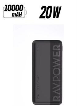 Внешний аккумулятор — быстрая зарядка 20 Вт, два порта USB-C и USB, умный светодиодный дисплей, компактный и надежный, черный цвет 1000016873 Внешний аккумулятор — быстрая зарядка 20 Вт, два порта USB-C и USB, умный светодиодный дисплей, компактный и надежный, черный цвет 1000016873