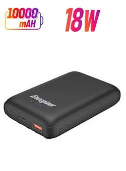 Внешний аккумулятор Utimate Wireless Power Bank емкостью 10000 мА·ч с функцией быстрой зарядки, присоской, выходом USB-A и выходом Power Delivery для устройств iOS и Android, двумя входами — Micro USB и Type-C, 18 Вт, черный 1000016875