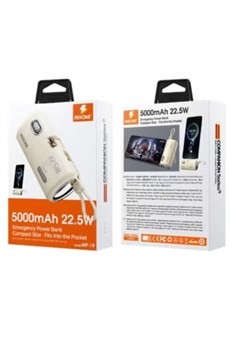 Внешний аккумулятор Companion Series WP-19 5000 мА·ч 22,5 Вт – сверхбыстрое портативное зарядное устройство с входом/выходом Type-C | Компактный и лёгкий дорожный аккумулятор для телефонов и устройств – бежевый 1000016900