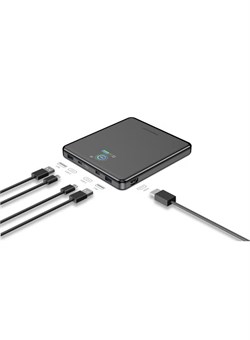 Внешний аккумулятор VoltStream 20000 мАч PD 100 Вт / Портативный аккумулятор / Высокоёмкий внешний аккумулятор / Поддержка HDMI | USB-C | USB-A / Умный дисплей питания - чёрный 1000016910