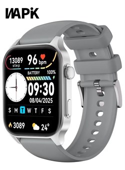 Умные часы корейского бренда X5S, деловые умные часы, водонепроницаемые фитнес-часы, Bluetooth-звонки, умные часы для мужчин, цинковое сплавное покрытие с вакуумным покрытием, мониторинг сердечного ритма, умные часы для женщин, серебристые 1000017045