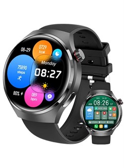 Смарт-часы для мужчин, водонепроницаемые смарт-часы IP68 для телефонов Android и iOS, фитнес-трекер с несколькими спортивными режимами, пульсометром, шагомером, монитором сна, черные 1000017085