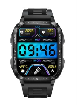 Умные часы KTPro для мужчин, Bluetooth-звонки с искусственным интеллектом, водонепроницаемые фитнес-часы, совместимые с Android iOS, черные 1000017103 Умные часы KTPro для мужчин, Bluetooth-звонки с искусственным интеллектом, водонепроницаемые фитнес-часы, совместимые с Android iOS, черные 1000017103